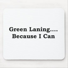 Green laning black mouse mat