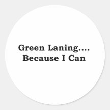 Green laning black sticker