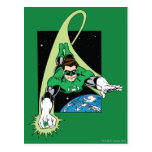 Green Lantern and Earth Post Card