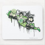 Green Lantern Graffiti Character mousepads