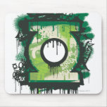 Green Lantern Graffiti Symbol mousepads