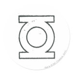 Green Lantern Symbol BW Sticker
