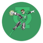 Green Lantern with Logo Background stickers