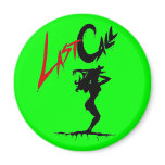 Green - Last Call - Sexy Creepy Waitress Pin magnets