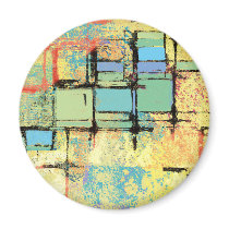 Green Lattice on Yellow Abstract Magnet