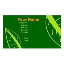 Green Leaf Business Card Template