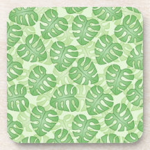 Green Leaf Pattern. Coaster