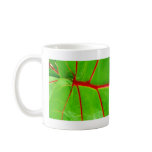 Green Leaf with Red Veins mugs