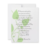 Green Leaves Bat Mitzvah invitations