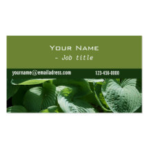 green leaves, nature, contemporary business card