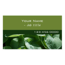 green leaves, nature, contemporary business card