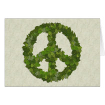 Green Leaves Of Peace Greeting Card