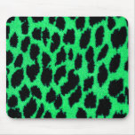 Green Leopard Print mousepads