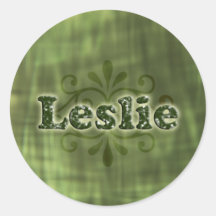 Green Leslie Stickers