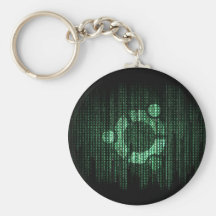 Green Linux Terminal Keychain