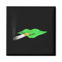 Green Lips Smoking magnets