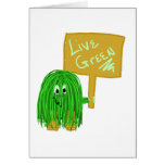 Green live green greeting cards
