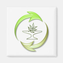 Green Living Square Magnet