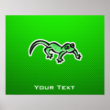 Green Lizard Print