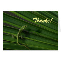 Green Lizard Thank You card