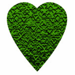 Green Love Heart! Pin or Keychain or Magnet photo sculptures