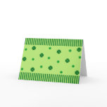 Green lucky clovers - Card