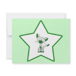 Green Lucky Star - Lucky the Cat invitations