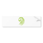 Green Macaw Parrot in Swish Drawing Style bumper stickers