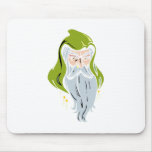 Green Male Witch Mouse Pad