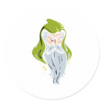 Green Male Witch stickers