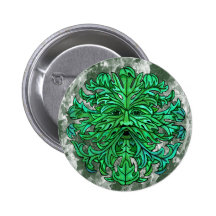 Green Man Gaze Buttons