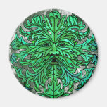 Green Man Gaze Refrigerator Magnets