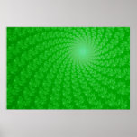 Green Mandelbrot Whorl Poster