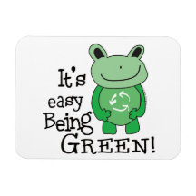 Green Message Rectangle Magnets