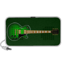 Green Metal Electric Guitar Portable Speakers