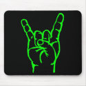 Green Metal Horns Mousepad