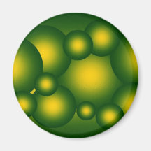 Green Metallic Bubble Magnet