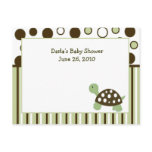 Green Mod Dot Turtle Baby Shower Advice Cards Post Card