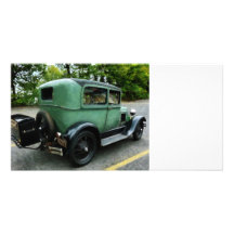 Green Model A Photo Card Template