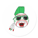 Green mohawk baseball stickers