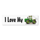 "Green Monster Tractor, I Love My…Bumper Stickers" bumper stickers