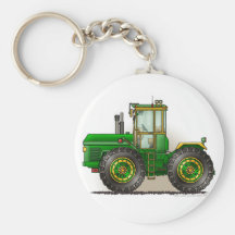 Green Monster Tractor Key Chains