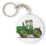 Green Monster Tractor Key Chains