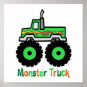 Green Monster Truck posters