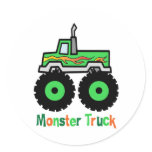 Green Monster Truck Sticker