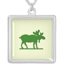 Green Moose - LtGreenBkg Jewelry