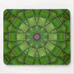 Green Mosaic Kaleidoscope Mouse Pad