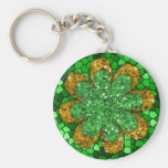 Green Mosaic Key Chains