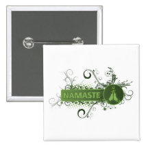 Green Namaste English Button