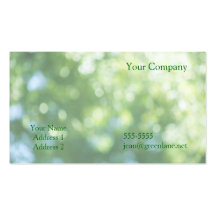 green nature soft focus business card
